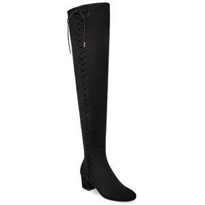 NEW Brian Atwood Over the Knee Black Suede Boots